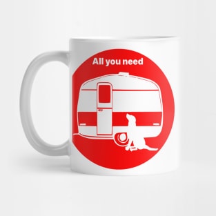 ALL YOU NEED A DOG A CARAVAN RED2 Mug